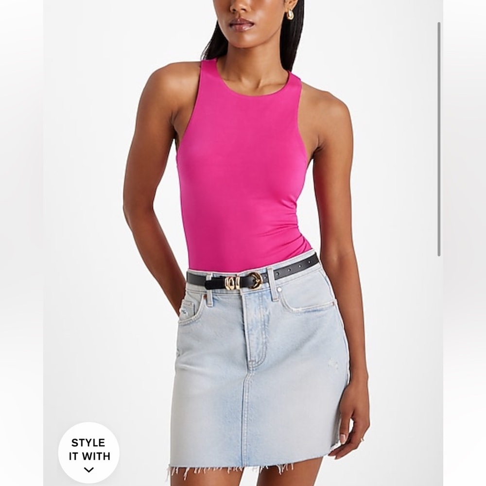 Express Neon Berry Body Contour Bodysuit